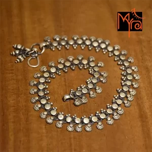Traditional Unpolished Silver Anklet