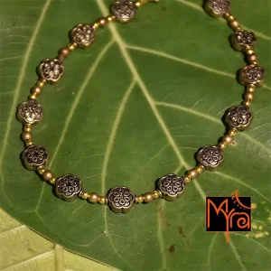 Abstract Golden Charm Anklet