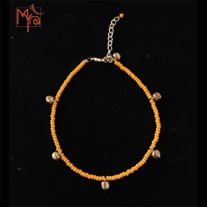 Yellow & Silver Bell Anklet