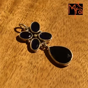 Flower Pendant with Blue Iolite
