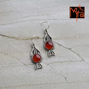 Fish Pattern Carnelian Earring