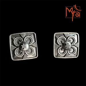Unpolished Ear Tops : Rhombus
