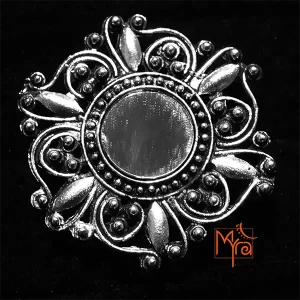 Flower Shaped Mirrorwork Ring