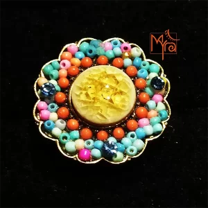 Fibre & Bead Multicolor Cocktail Ring