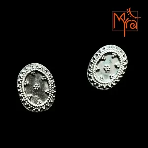Unpolished Ear Tops : Oval