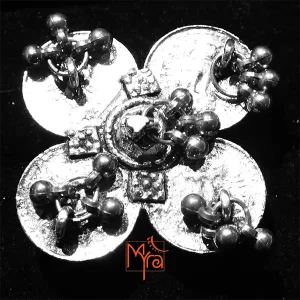 Four Guinea Cocktail Ring with Bells