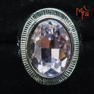 Pink Cut Stone Fixed Size Ring
