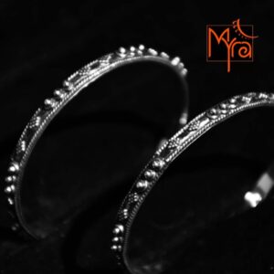 Pure Silver Bangles : 3 (Size 24)