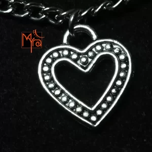 Metal Heart Charm Bracelet (Silver)