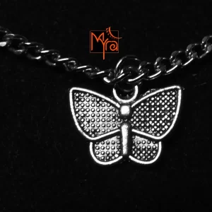 Metal Butterfly Charm Bracelet (Golden)