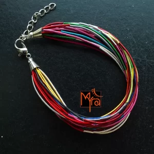 Bunch of Assorted Beaded Bracelet : Multicolor