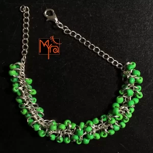 Green Beaded Bunch Bracelet
