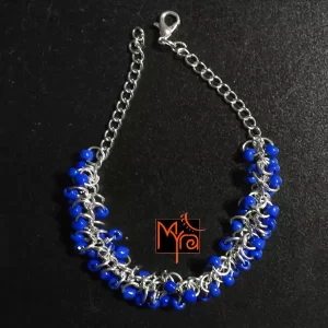 Blue Beaded Bunch Bracelet