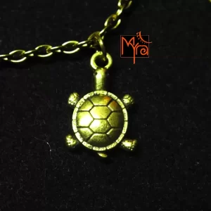 Metal Turtle Charm Bracelet (Golden)
