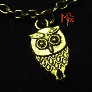 Metal Owl Charm Bracelet (Golden)