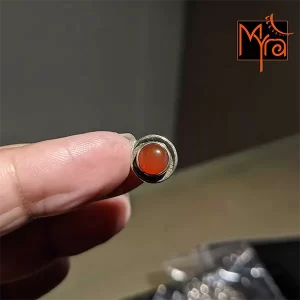 Carnelian Studded Nose Stud