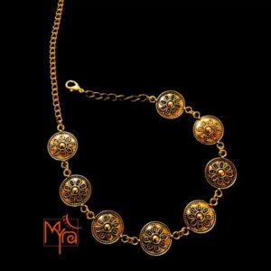 Flower on Guinea Shaped Choker : Golden