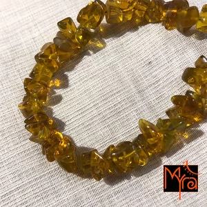Uncut Stone Bracelet : Goldenish Yellow