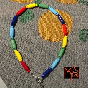 Pipe & Bead Anklet : Multicolor