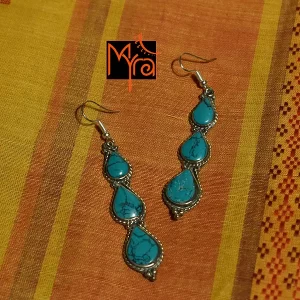 Triple Teardrop Earring : Turquoise