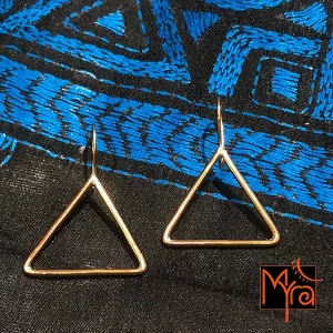 Triangle Brass Wire Earrings