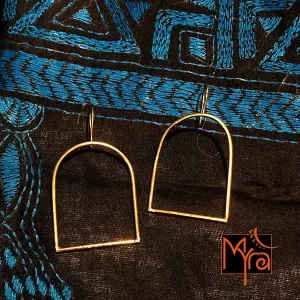 Bird Cage Brass Wire Earrings