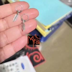 Pure Silver Feather Ear Hoops