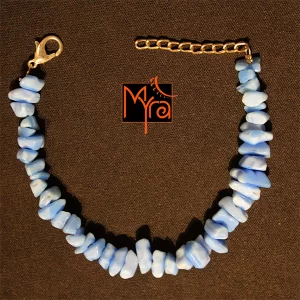 Light Blue Uncut Stone Bracelet