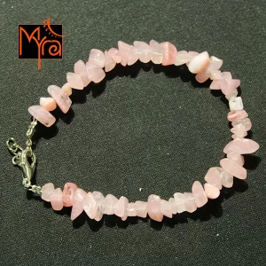 Light Pink Uncut Stone Bracelet