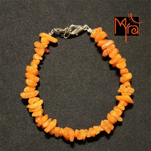 Light Orange Uncut Stone Bracelet