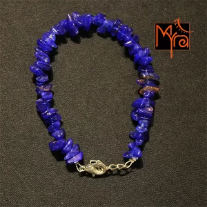 Navy Blue Uncut Stone Bracelet