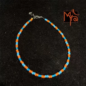 Plain Beaded Anklet : Multicolor