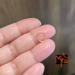 Pure Silver Simple Nose Ring (Golden)