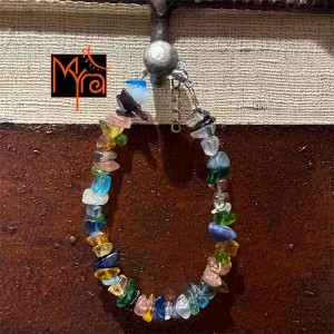 Uncut Stone Bracelet : Glass Multicolor