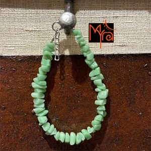 Uncut Stone Bracelet : Tea Green